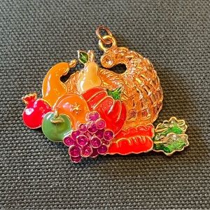 Fall Harvest Cornucopia Pendant